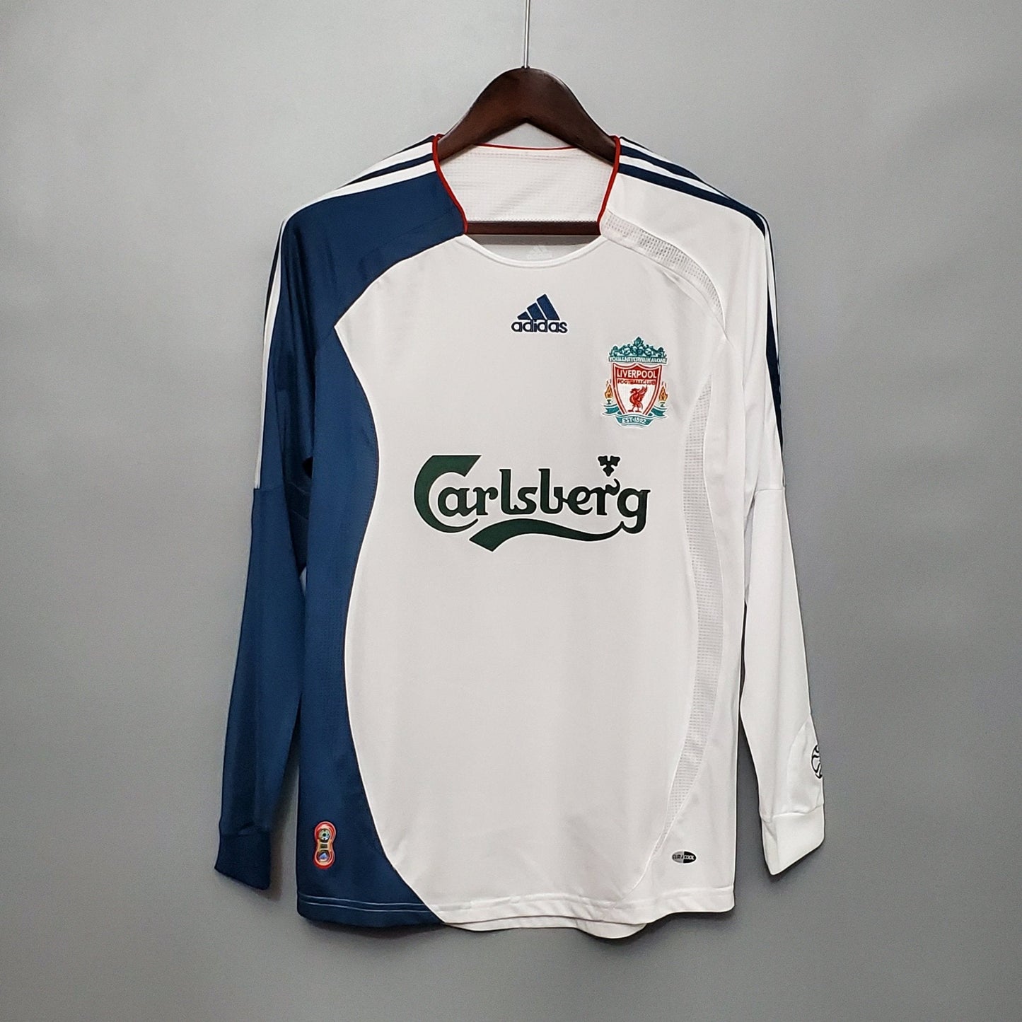 Camiseta Liverpool 2006/07 Visitante Manga Larga