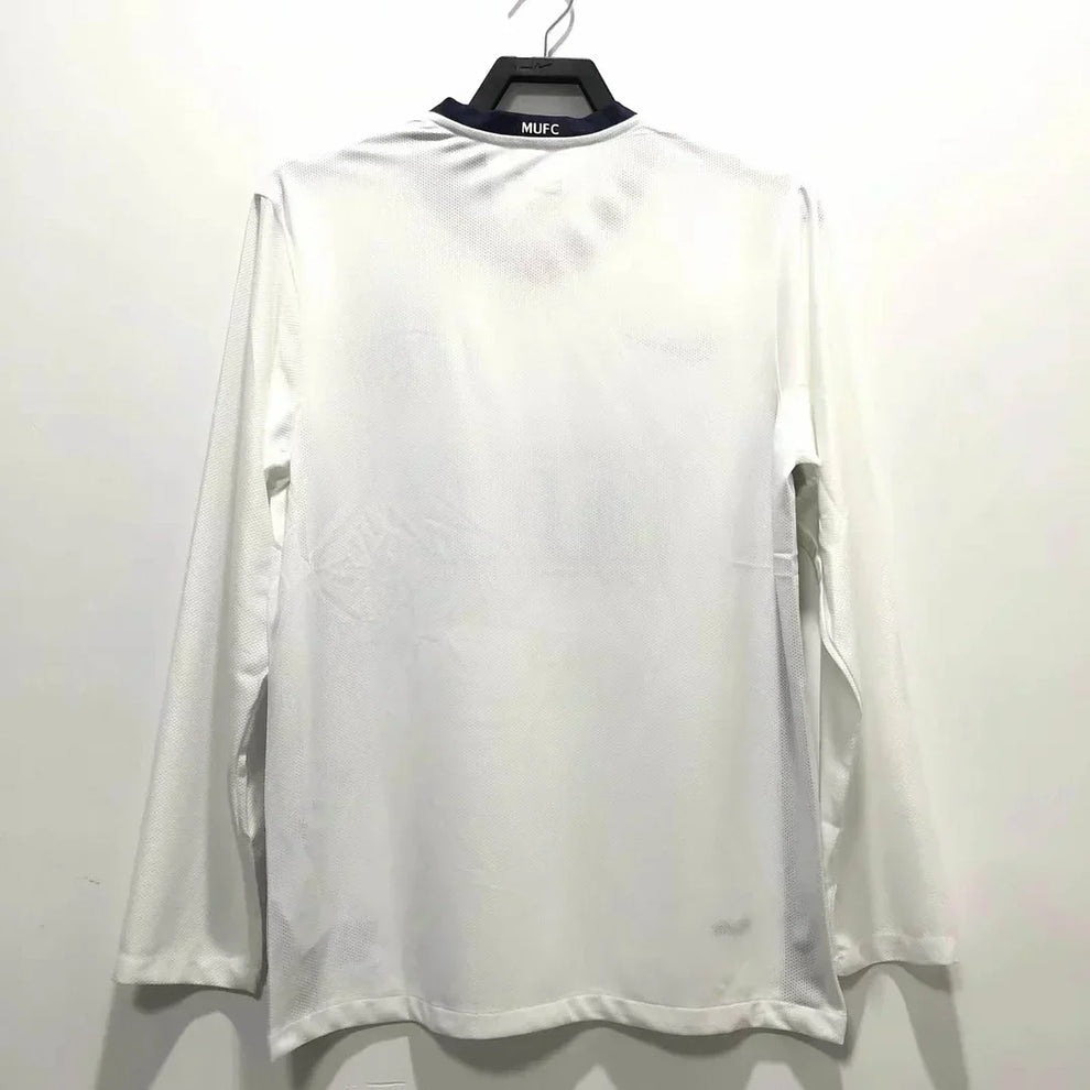 Camiseta Manchester United 2007/08 Visitante Manga Larga