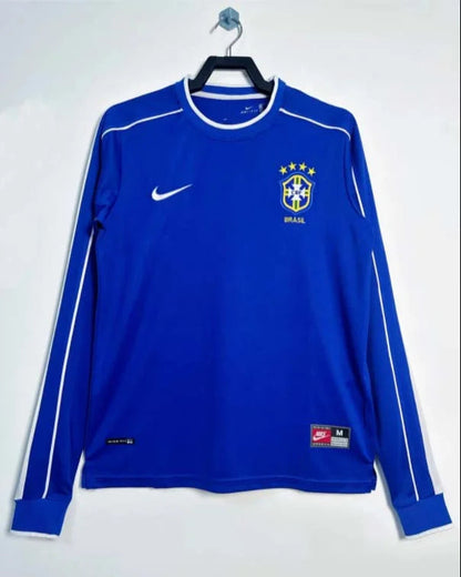Camiseta Brasil 1998 Visitante Manga Larga