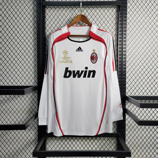 Camiseta Ac Milan 2006/07 Visitante Manga Larga