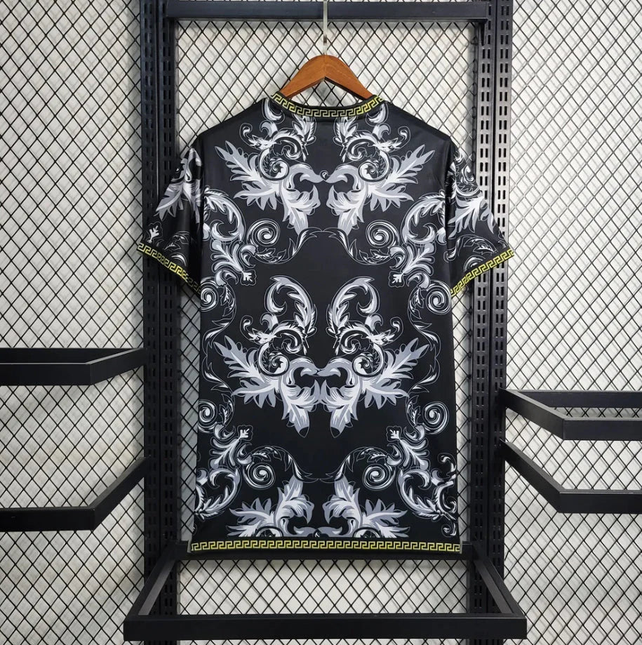 Camiseta Italia X Versace Negra Edicion Especial