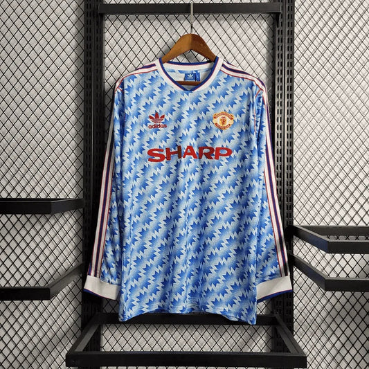 Camiseta Manchester United 1984/85 Visitante Manga Larga