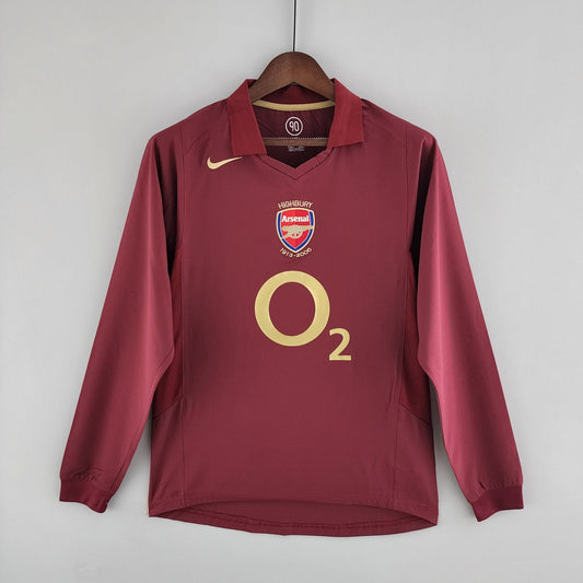Camiseta Arsenal 2005/06 Local Manga Larga