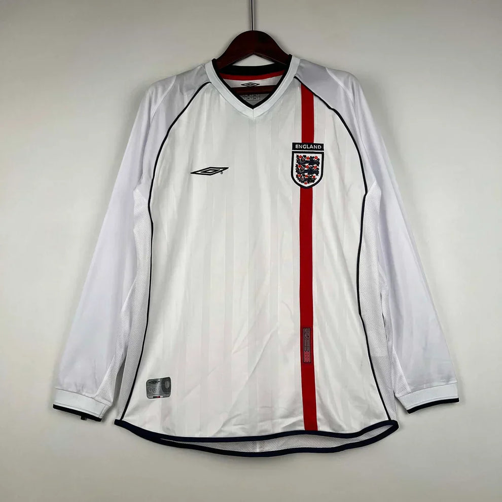 Camiseta Inglaterra 2002 Local Manga Larga