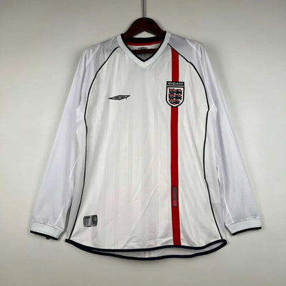 Camiseta Inglaterra 2002 Local Manga Larga