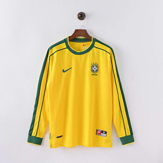 Camiseta Brasil 1998 Local Manga Larga