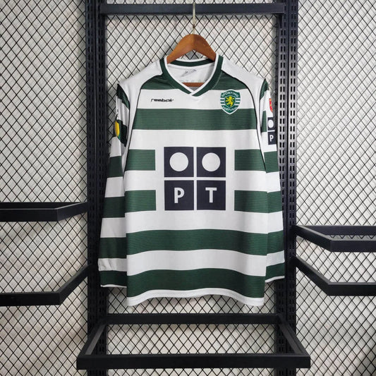 Camiseta Sporting Lisboa 2002/03 Local Manga Larga