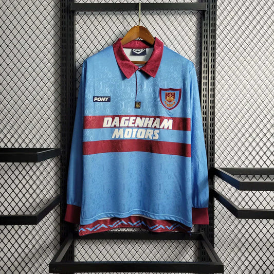 Camiseta West Ham United 1996/97 Local Manga Larga
