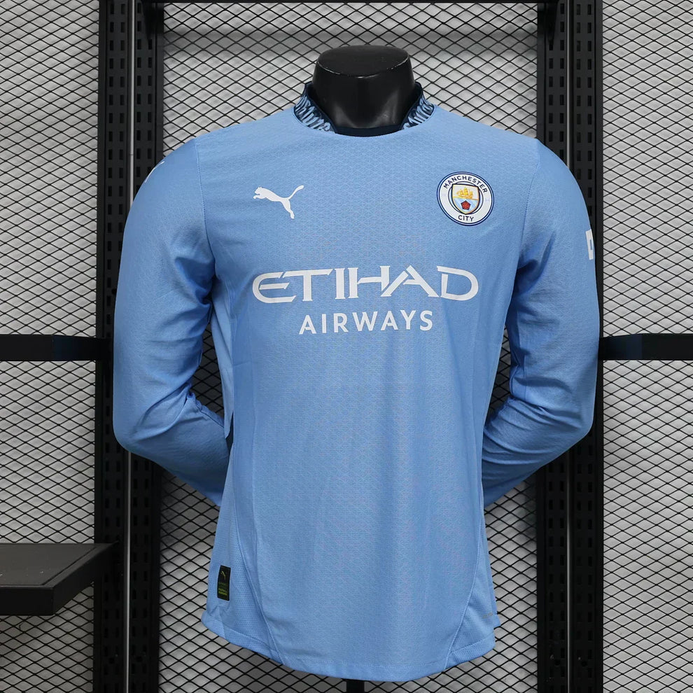 Camiseta Manchester City 2024/25 Local Manga Larga