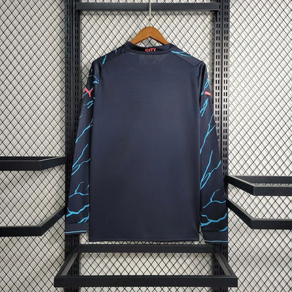 Camiseta Manchester City 2023/24 Visitante Manga Larga