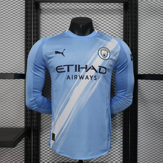 Camiseta Manchester City 2025/26 Local Manga Larga