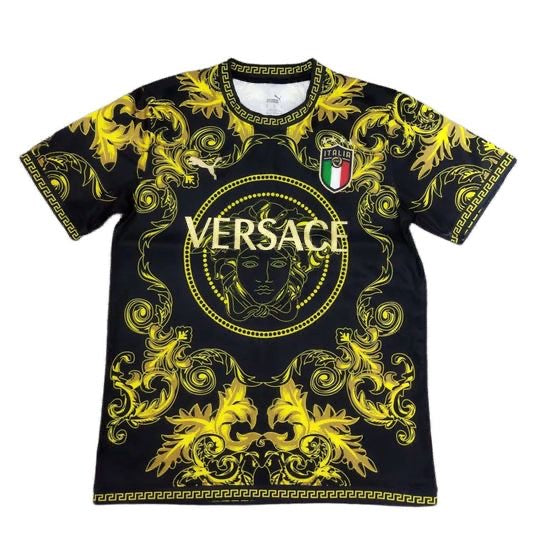 Camiseta Italia X Versace Amarilla Edicion Especial