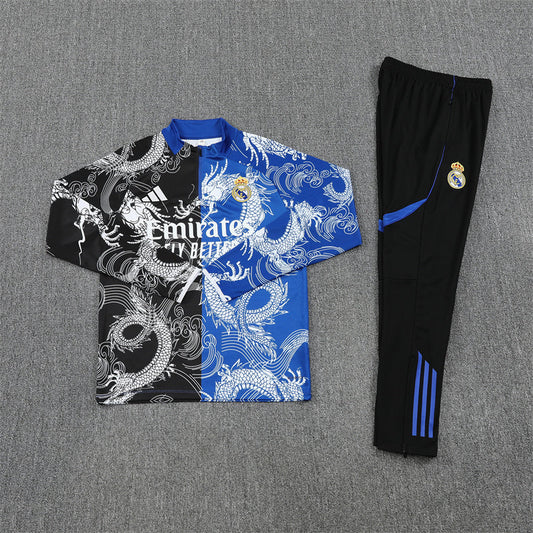 Chandal Real Madrid Dragones Azules y Negros